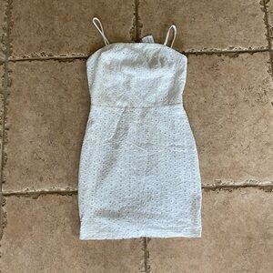 Windsor white mini dress with eyelets